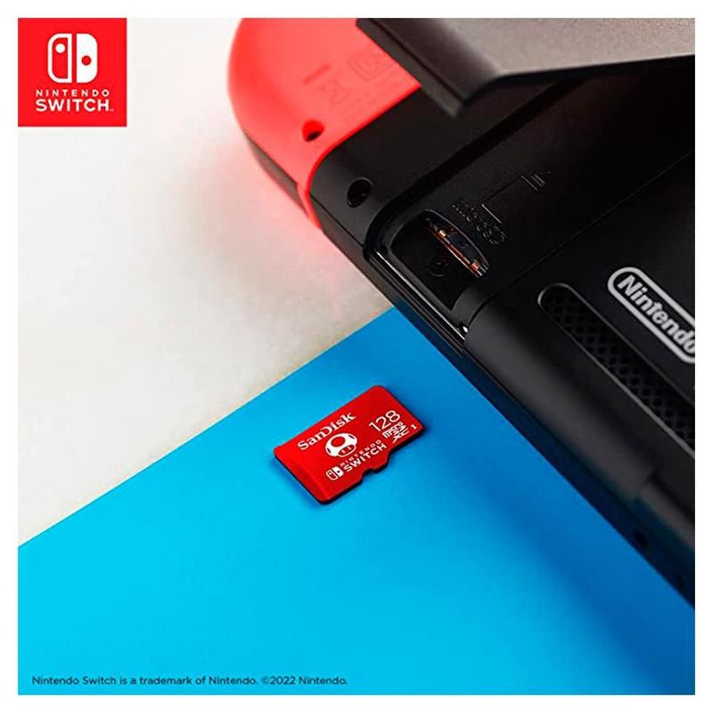 Nintendo Switch 本体+ 128GB microSD Cartão de Memória SanDisk Micro SD Nintendo Switch 128GB, 100MB/s